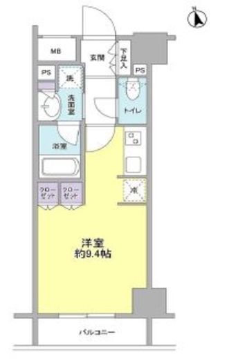 コンフォリア新宿御苑2 802 間取り図