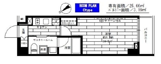 ステージグランデ茅場町 7階 間取り図