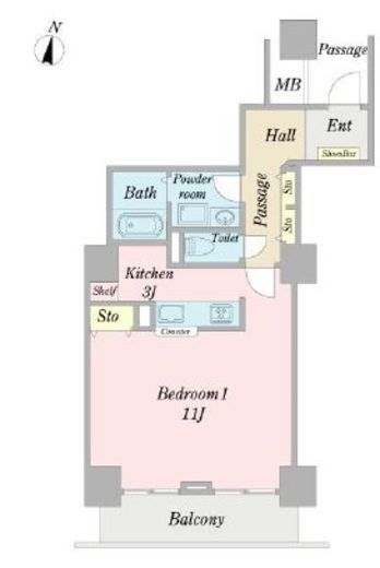 天王洲ビュータワー 2405 間取り図
