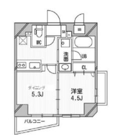 デュオステージ白金高輪 701 間取り図