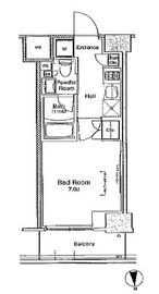 プラウドフラット南品川 215 間取り図