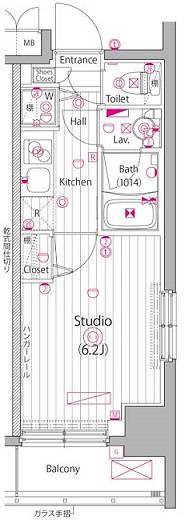 ガーラ・プレシャス代々木北参道 8階 間取り図