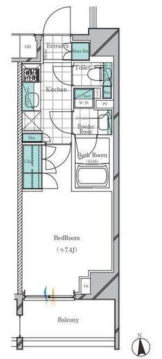 ベルテラス早稲田 1103 間取り図