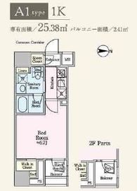 グランドコンシェルジュ蔵前 201 間取り図