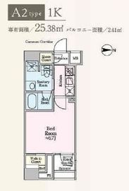 グランドコンシェルジュ蔵前 1301 間取り図