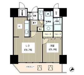 トレステージ目黒 1106 間取り図