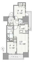 クラッシィスイート・ジオ東麻布 12階 間取り図