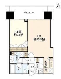 二子玉川ライズタワー 24階 間取り図