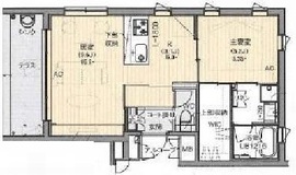 ガーデン東新宿 201 間取り図