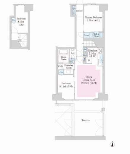 シティハウス自由が丘レジデンス 1階 間取り図