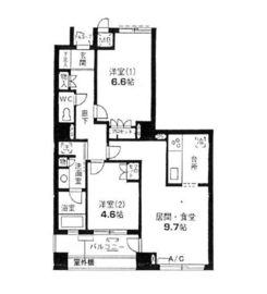 東急ドエルプレステージ参宮橋 4階 間取り図