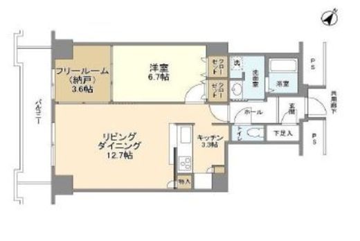 トルナーレ日本橋浜町 35階 間取り図