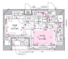 ピアース銀座8丁目 13階 間取り図