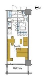 コンフォリア新宿イーストサイドタワー 1725 間取り図