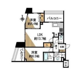 シティハウス代々木ステーションコート 6階 間取り図