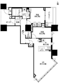 ドゥ・トゥール 11階 間取り図