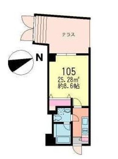 ラフィーヌ駒場クラシック 105 間取り図
