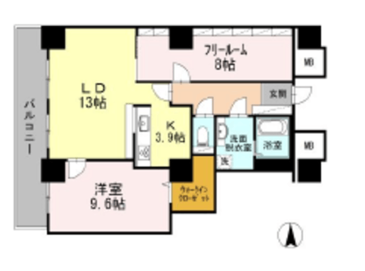 品川シーサイドビュータワー1 214 間取り図