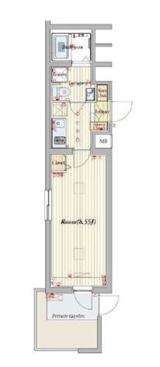 セリュークス高田馬場 101 間取り図