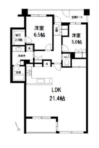 アトラス諏訪町レジデンス 2階 間取り図