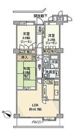 ルネ門前仲町パークステイツ 13階 間取り図