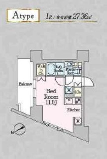 プライムメゾン板橋 1101 間取り図