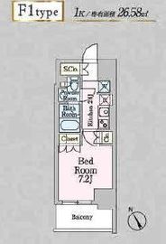 プライムメゾン板橋 406 間取り図