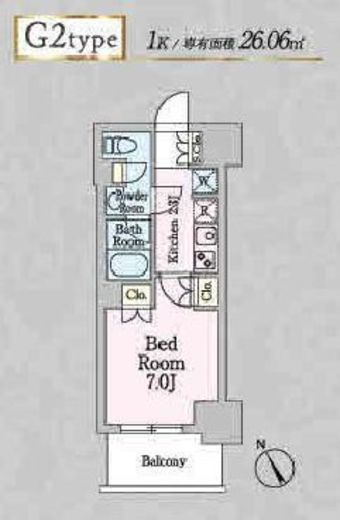 プライムメゾン板橋 808 間取り図