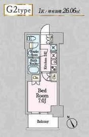 プライムメゾン板橋 808 間取り図