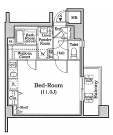 BPRレジデンス代々木初台 410 間取り図