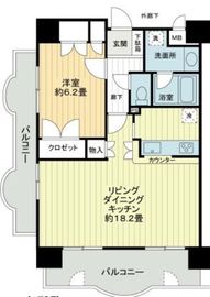 藤和シティホームズ神楽坂 6階 間取り図