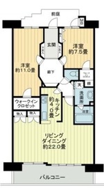 グランシティレイディアント東京イースト 2階 間取り図