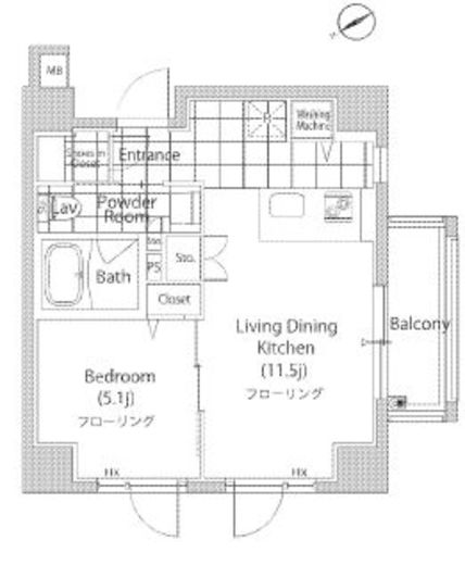 カーサスプレンディッド恵比寿1丁目 704 間取り図