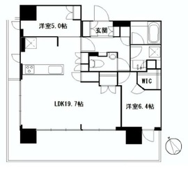 ウェリスタワー愛宕虎ノ門 21階 間取り図