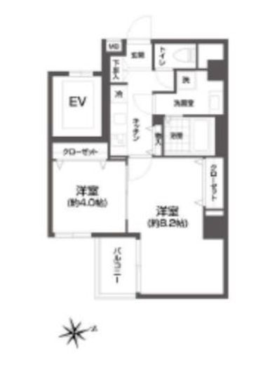 エルスタンザ浅草 204 間取り図