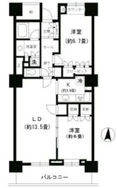 ウエルタワー深川 6階 間取り図