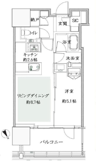 グランドヒルズ恵比寿 14階 間取り図