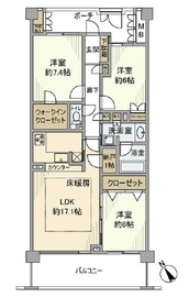 パークグランディ代々木 2階 間取り図