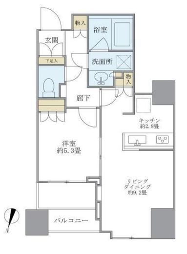 大崎ウエストシティタワーズ ウエスト 6階 間取り図