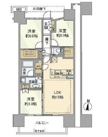 シティテラス東陽町 15階 間取り図