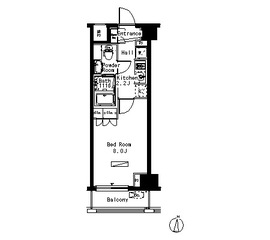 パークアクシス清澄白河 504 間取り図