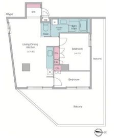 レジディア自由が丘2 401 間取り図