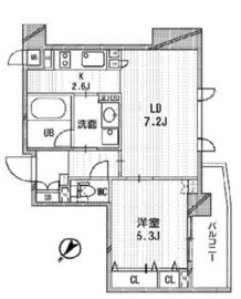 クリオ渋谷ラ・モード 702 間取り図