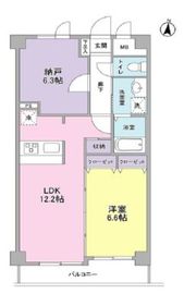 ボヌール都立大学弐番館 206 間取り図