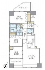 ブリリア護国寺富士見坂 2階 間取り図