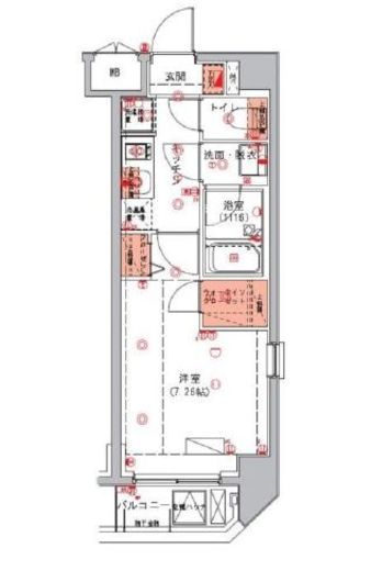 ハーモニーレジデンス森下#002 7階 間取り図