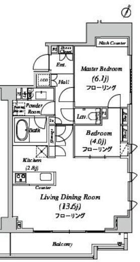 グレイスコート目黒 4階 間取り図