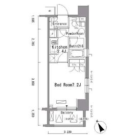 パークアクシス門前仲町 504 間取り図