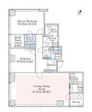 プラティーヌ新宿新都心 2102 間取り図