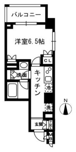 レジディア中落合 B407 間取り図